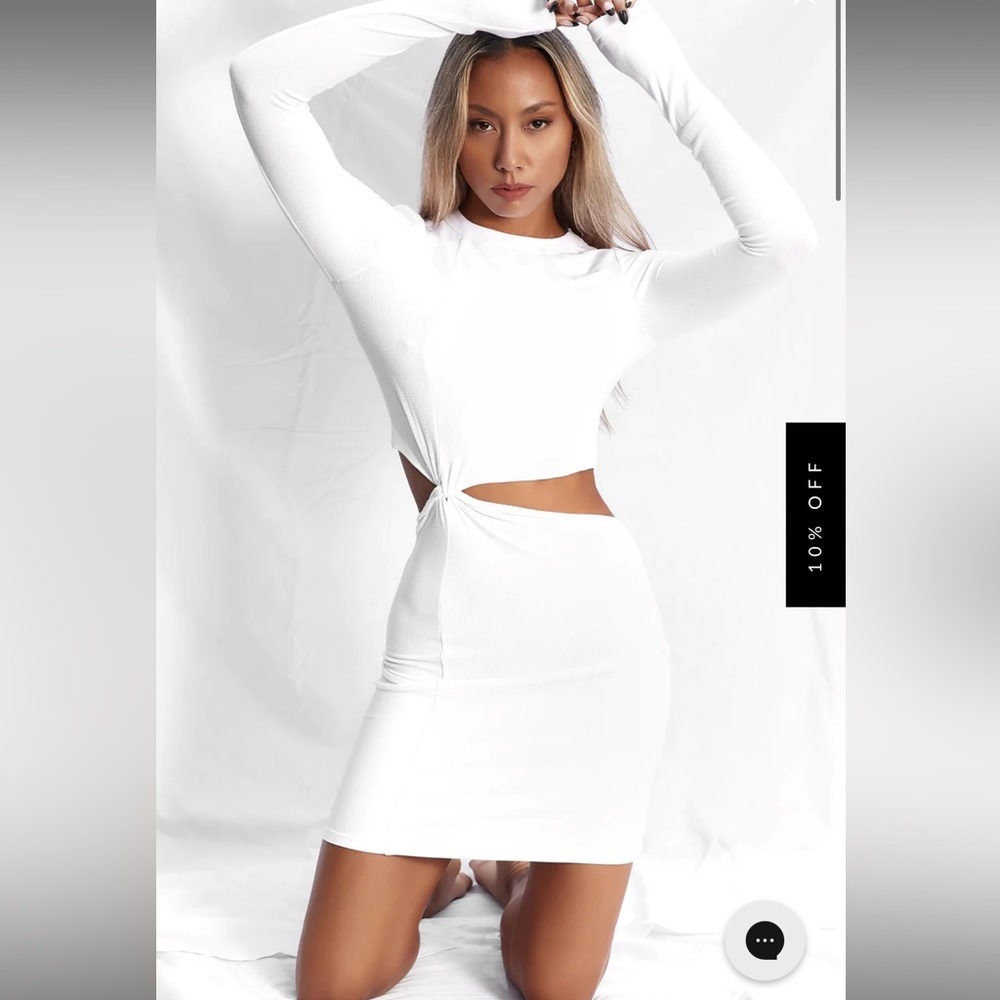 mini white twist dress